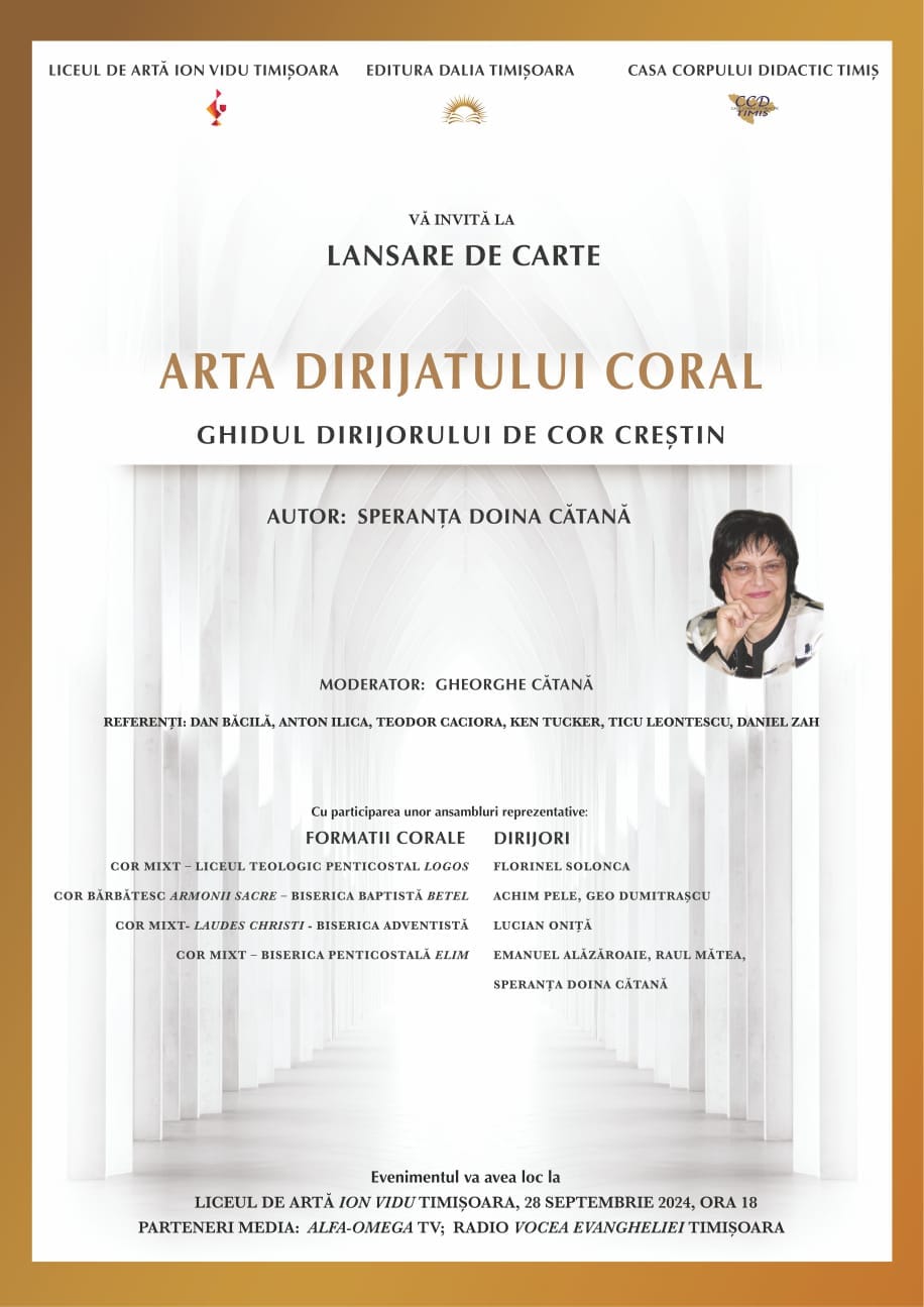 Lansare de carte - Arta dirijatului coral - Speranța Doina Cătană (28 septembrie 2024)