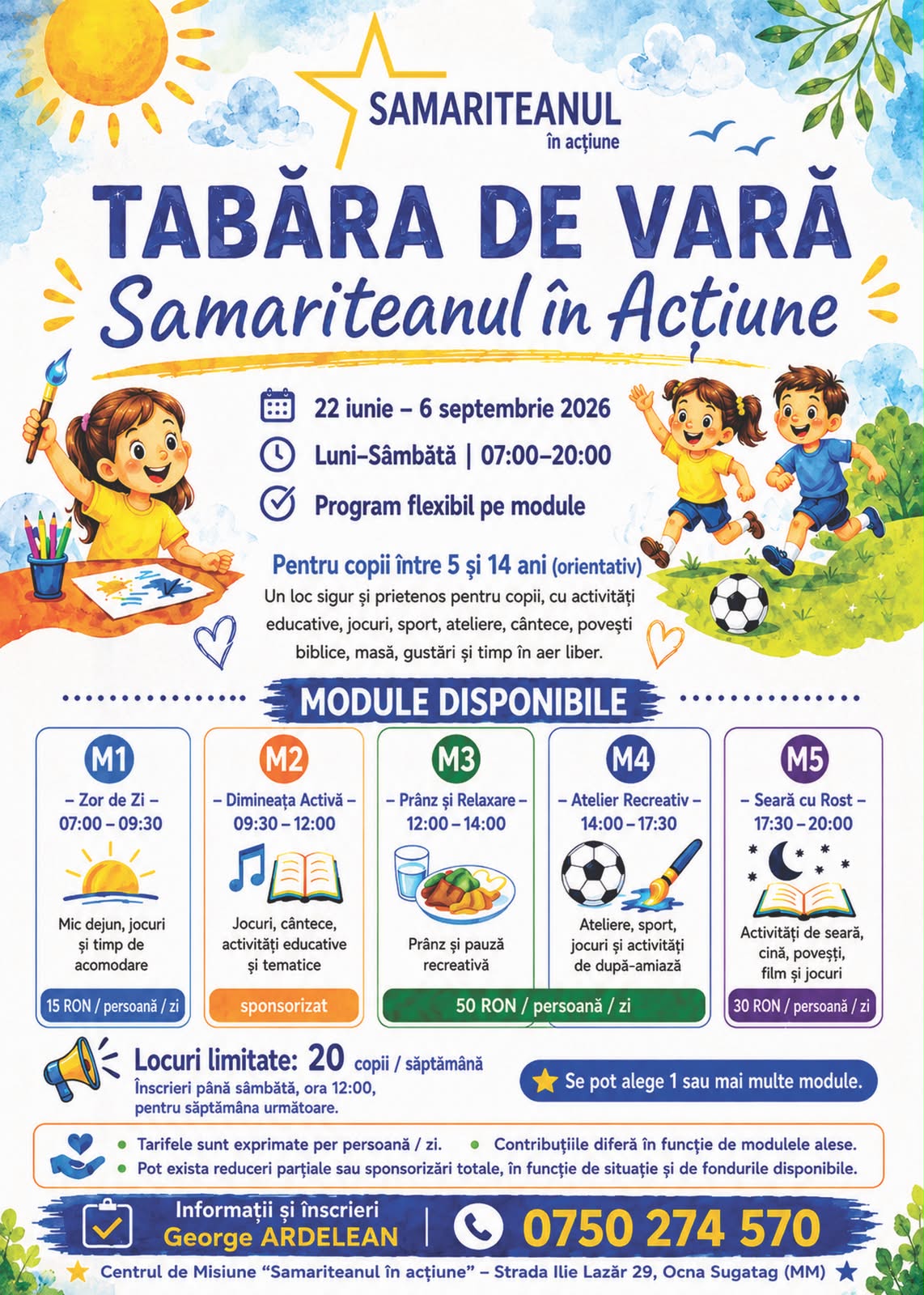 TABĂRĂ DE VARĂ — Samariteanul în Acțiune, Ocna Șugatag (MM)