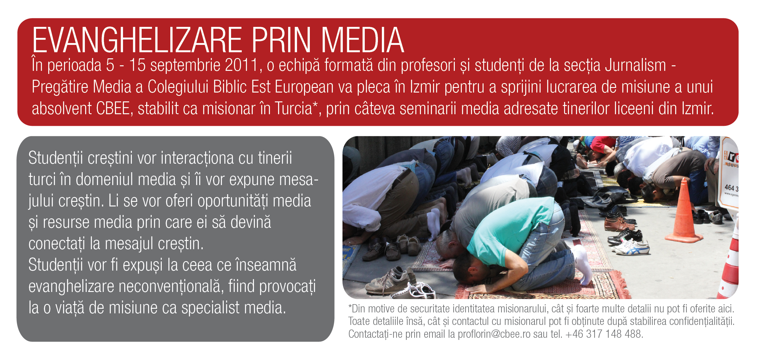Misiune prin media in Turcia