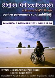 Slujba Duhovniceasca pentru persoanele cu dizabilitati la Ploiesti 