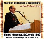 Seara de proclamare a Evanghelie​i la Ploiesti cu Rev.Dr.Laz​ar Gog