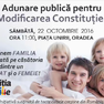 Adunare publică pentru modificarea Constituției - Oradea, 22 Octombrie 2016